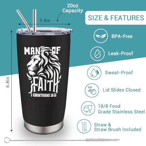Christian Gifts for Men, Man of God Coffee Tumbler 20oz