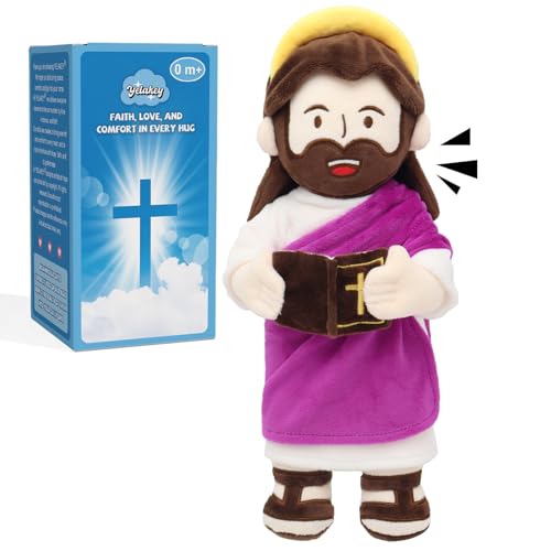 Yelakey Speaking Jesus Plush Doll 13.4",Religious Gift for Kids - color: Purple