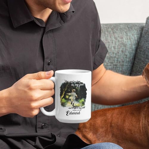 Boy Holding Lantern Cup, Custom Name Christian Mug, Religious Coffee Cup 11oz 15oz, Personalized Bible Accent Mug, Gift For Kids, Customized Christian Ceramic Cup, Motivational Religious Mug - color: XUA-624-2335-A Boy Holding A Lantern