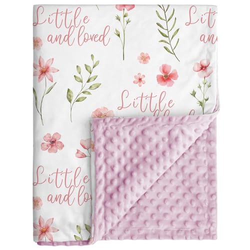 Fleece Baby Blankets for Girls & Boys, Infant Toddler Blanket - color: A Pink Floral