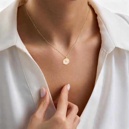 Cross Necklace for Women,Dainty 14k Gold Plated Pendant Necklaces - color: Gold-6
