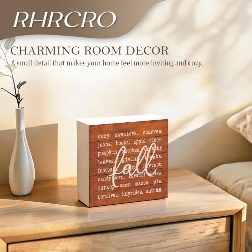 Christian Fall Decor Wooden Box Sign - color: Fall-5