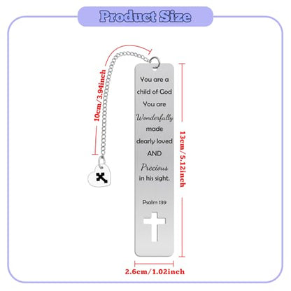 Baptism Gifts for Girl Boys Bookmarks Catholic Christening Gift First Communion Gifts for Girl Boy Inspirational Confirmation Bookmarks Christian Bookmark for Teens Kids Baby Shower Party Gift - color: Bible Verse Metal Bookmark 07