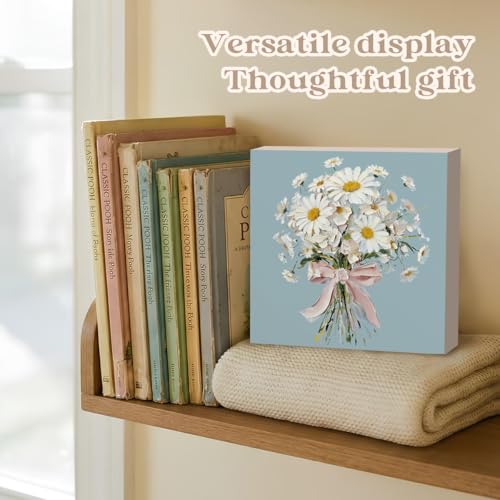 Cute Daisy Wooden Sign, Daisy Gifts for Women, - color: Flower-Daisy