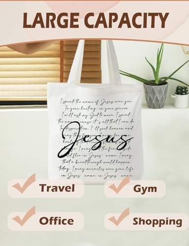 Bible Bags for Women, Christian Tote Bag, Gifts for Christian Women - color: Jesus