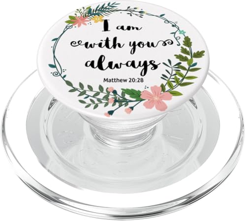 Christian Bible Verse Pop Socket - Matthew God Quotes PopSockets PopGrip: Swappable Grip for Phones & Tablets PopSockets PopGrip for MagSafe - style: Magnetic PopGrip