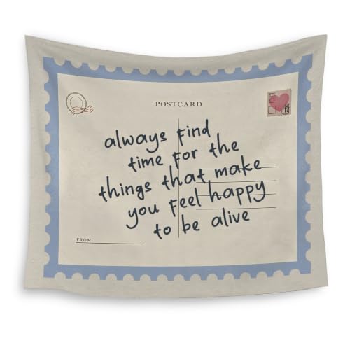 HUGANE Postcard Inspirational Tapestry Wall Decor 50x60 Inch - color: colour-02