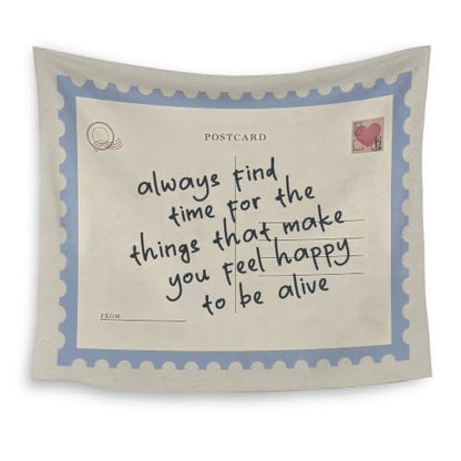 HUGANE Postcard Inspirational Tapestry Wall Decor 50x60 Inch - color: colour-02