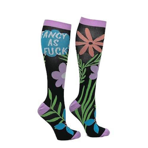 Cute and Funny Compression Socks for Women and Men with Funny Sayings - color: Fancy as Fuck