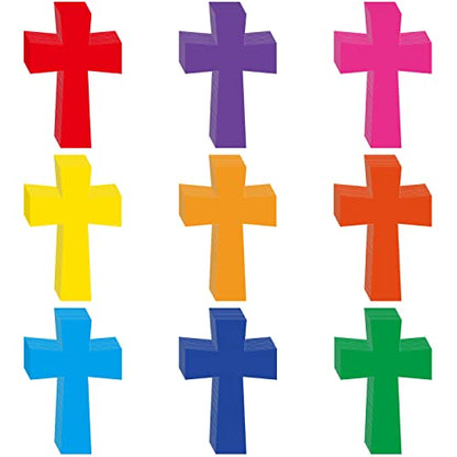 Geyee 108 Pcs Cross Cutouts Paper Bulletin Board Decor 3.5 in Die Cut - size: 3.5 Inches, style: Cross