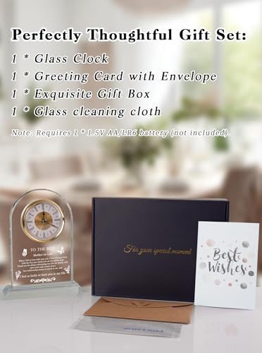 Mother in Law Gifts from Daughter Son, Mothers Day Glass Clock - color: Mother in Law Gifts