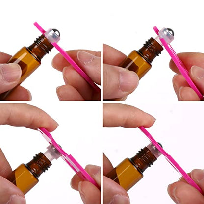 MaxMau 24 Pack 5ml Amber Glass Roller Bottles for Essential Oils,Roll on Bottle with Stainless Steel Roller Balls Golden Painted Caps for Daily Aromatherapy Sample Test Travel - color: 24 PACK Amber Roller Bottles