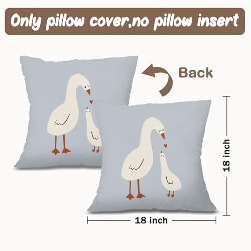 Nursery Decor Pillow Covers 18x18,Kids Room Throw Pillow Cover - color: Goose