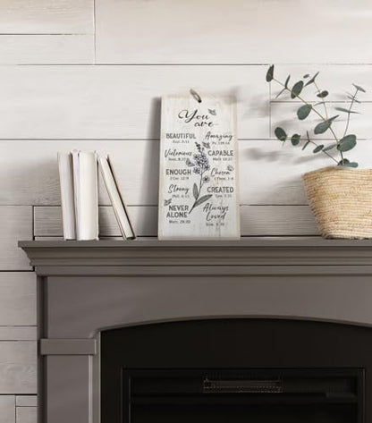 YZEXEZY Bible Verse Sign 12"x6" Farmhouse Christian Home Office Wall Decor Inspirational Christian Art Gifts for Prayers-You Are - style: You Are