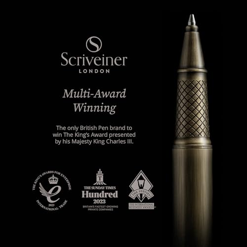 Scriveiner Bronze Rollerball Pen - Stunning Luxury Pen, Schmidt Ink Refill, Best Roller Ball Gift Set for Men & Women, Professional, Executive Office, Nice Pens - color: 23. Bronze