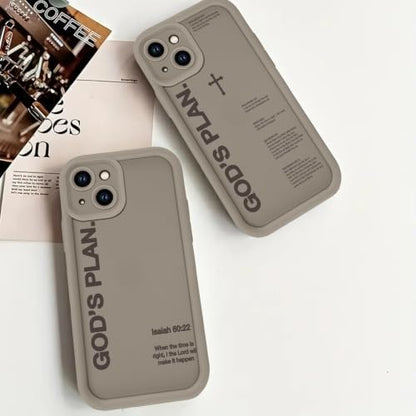 God's Plan Isaiah 60:22 Bible Verse Jesus Cross Christian Brown Phone Case for iPhone 17e/iPhone 16e Case Shockproof Soft Protective Cover Funda for iPhone 17e/iPhone 16e 6.1 Inch - color: Brown
