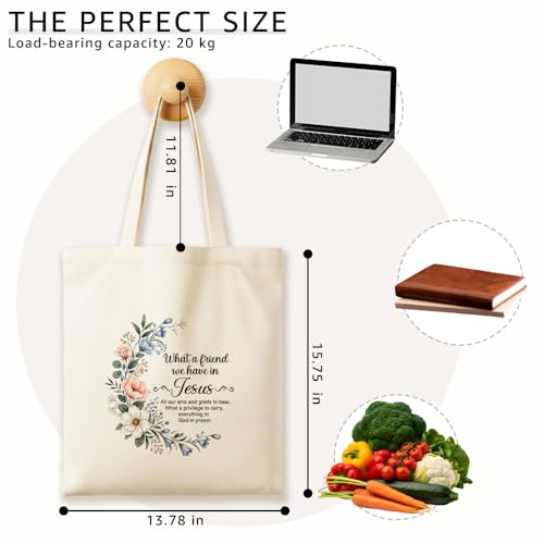 What A Friend We Have In Jesus Christian Prayer Canvas Tote Bag
