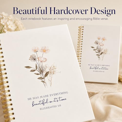 Bible Journal for Women, Prayer Journal with Lined Pages, Hardcover - color: Ecclesiastes 3:11
