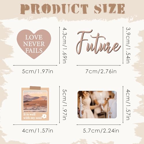 Prayer Board Supplies Kit - 50 Pcs Brown Christian Jesus Stickers - color: Brown