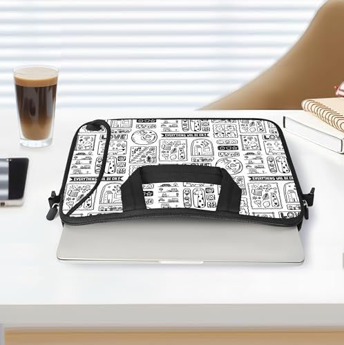 RICHEN 10 inch Messenger Bag Carrying Case with Handle Accessory Pocket Fits 7 to 10-Inch Laptops/Notebook/Kids Tablet (7-10.2 inch, Animal Cartoon) - color: Animal Cartoon, size: 7-10.2 inch