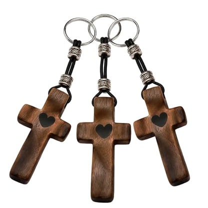 3 PCS Christian Cross Keychain for Women