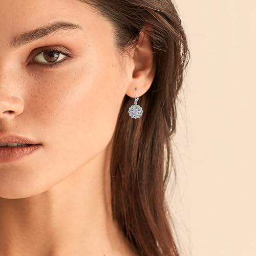 Mountain Mustard Seed Earrings for Women 925 Sterling Silver Lotus/Cross Dangle Drop Earring Christian Jewelry Outdoor Birthday Graduation Gifts - style: Chakra Lotus