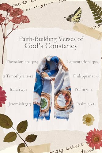 Faithfulness Prayer Scarf - Large, Lightweight Prayerfully Created Bible Verse Shawl, 35x70", Trusting God's Promises - style: Scarf Only