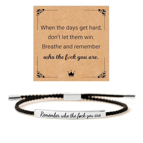 God is in Control Leather Bracelet, Stainless Steel Christian Faith Braided Engraved Bar Bracelets Self Worth Motivation Bracelet Inspirational Friendship Jewelry for Men Women - color: Remember Black&Silver