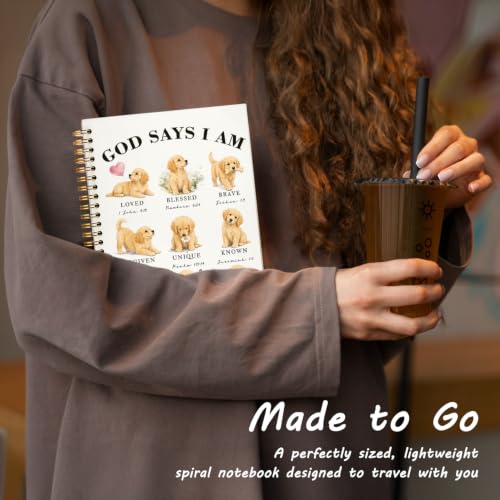Golden Retriever Gifts Christian Notebook Bible Journal for Women - color: Golden Retriever -(A5)