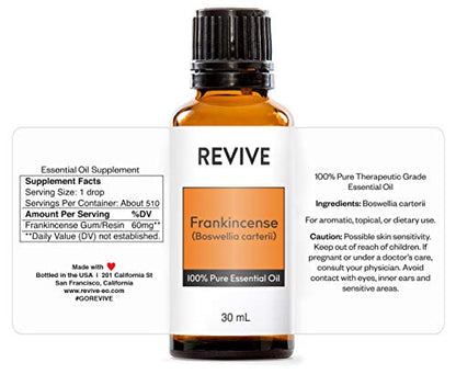 Frankincense Boswellia Carterii 30mL by Revive Essential Oils - 100% Pure Therapeutic Grade, for Diffuser, Humidifier, Massage, Aromatherapy, Skin & Hair Care… - size: 1 Fl Oz (Pack of 1)