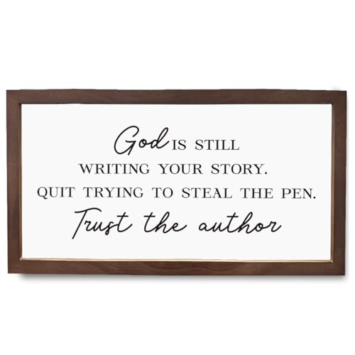 Christian Decor, God is Still Writing Your Story Sign, Bible Verse Wall Artwork, Inspirational Wall Decor, Motivational Gift for Friends Family, Religious Art Metope Decoration - color: God is still writing your story