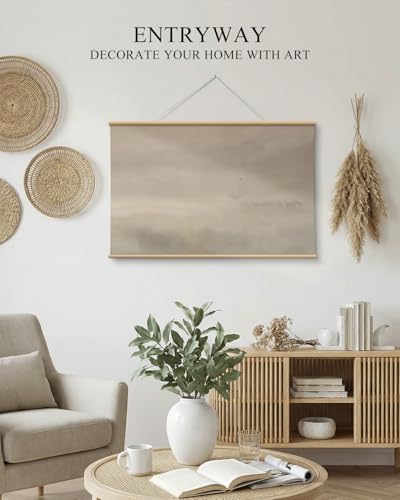 VIYYIEA Large Framed Christian Wall Art, 24x36 Inch Jesus Leaves the 99 Sheep Canvas Print, Neutral Minimalist Religious Wall Art for Living Room Prayer Room Church - color: The Good Shepherd