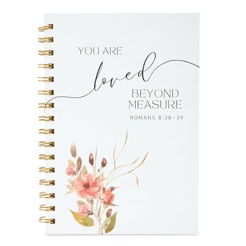 ilohaus Bible Journal for Women, Prayer Journal with Lined Pages, Hardcover - color: Romans 8:38-39