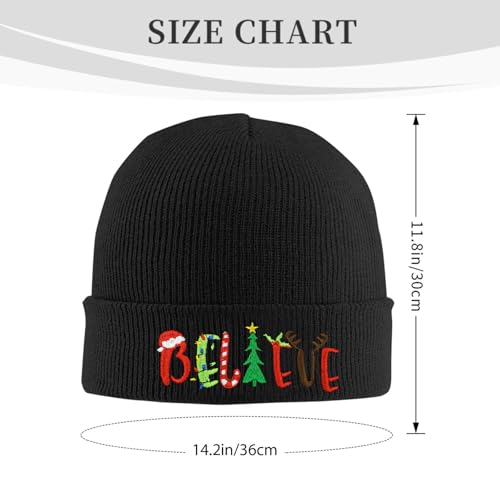 Cat Dad Beanie Hat Winter Cuffed Knit Hat Skull Watch Cap Embroidery Fisherman Beanies for Women Men Unisex - color: Christmas