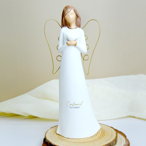 Ceramic Angel Figurines of Christ Perfect Spiritual Gift Angel Statue for Women Memorial Gifts Thanksgiving Meaningful Gift and Home Decor (Confirmed Angel) - color: Confirmed Angel