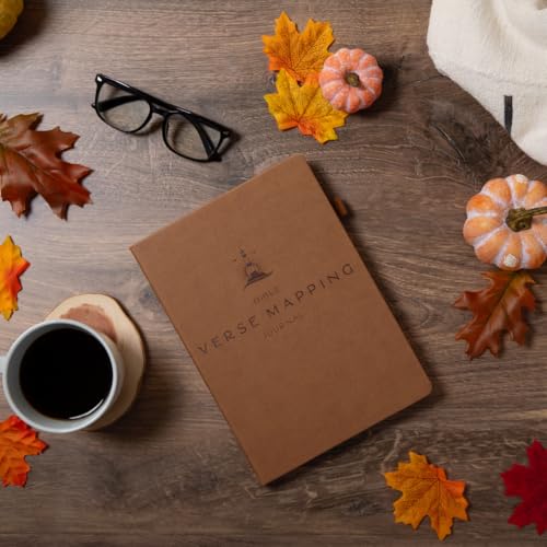 Graceful By Design Bible Verse Mapping Journal, Vegan Leather - color: Desert Brown