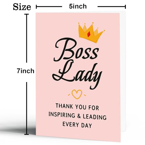 Boss Lady Day Card Gifts, Boss's Day Gifts for Women - color: BK-136