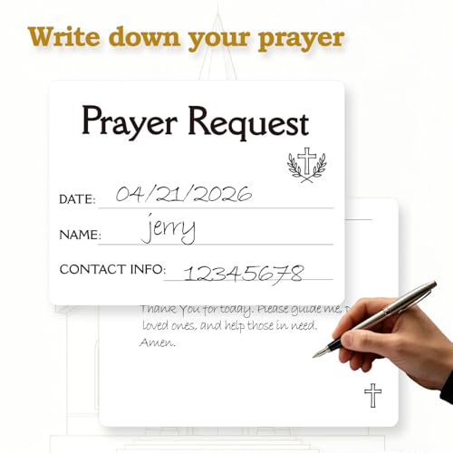 200 Pcs Prayer Request Cards & Praise Cards, 3x4 Inch – for Church, Small Groups, Bible Study, Worship and Prayer Gathering