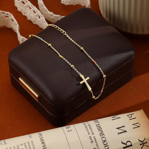 Ankle Bracelets for Women Waterproof Non Tarnish Anklet - style: Cross-GD