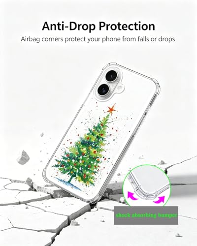Watercolor Christmas Tree Case Compatible with iPhone 17 - color: Christmas Tree