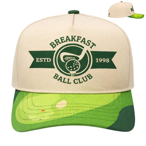 Trucker Hats for Men – Snapback Embroidered Design, Adjustable Fit – Funny Golf Hats, Fishing & Casual Wear - color: Breakfast Ball Club