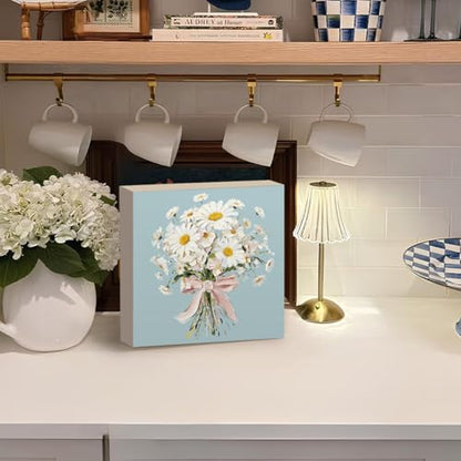 Cute Daisy Wooden Sign, Daisy Gifts for Women, - color: Flower-Daisy