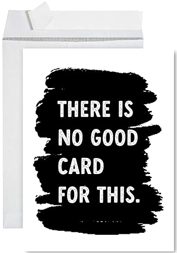 Andaz Press Jumbo Sympathy Card with Envelope - Sorry For Your Loss, Pet Loss Condolences Card with Big Blank Space - 8.5" x 11", 1-Pack - color: No Good Card For This