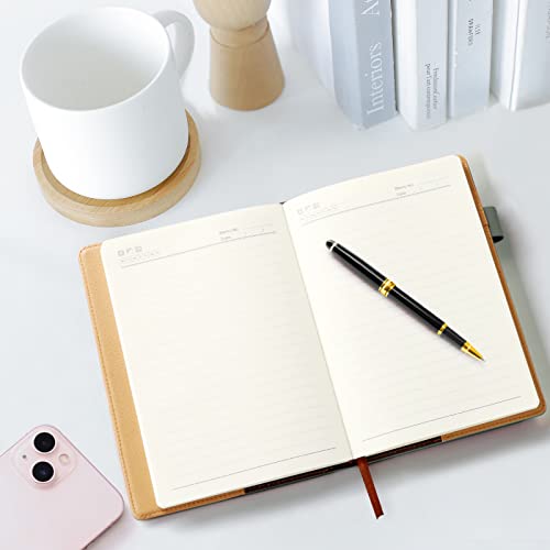A5 Lined Leather Notebook and Pen Set with Gift Box, 240 Pages Refillable Journal with Pocket and Magnetic Buckle, Hardcover Daily Diary for Men and Women Business Travel Personal Writing- Gray - color: Gray