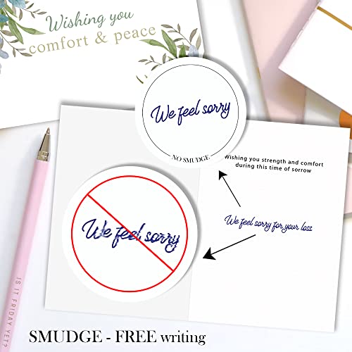 Sympathy Cards Bulk with 8 Unique Designs 3pcs Each - 24 Double Sided Sympathy Cards with Envelopes for Your Business - Perfect Condolence Cards with Envelopes (24) - color: Multi Color