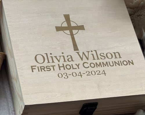 Custom Name and Date Christian Engraving Gift for First Holy Communion - Tailored for a Meaningful Spiritual Milestone