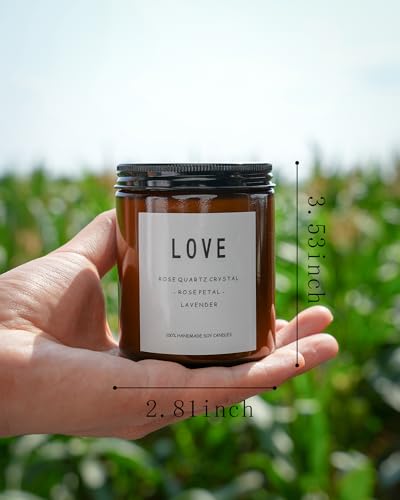Love Spell Candles, Ritual, Soy Wax Crystal, Manifesting, Garnet, Rose Quartz, Pink Crystal Candles.(Love) - style: Love