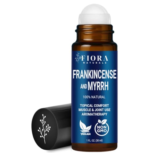 Frankincense and Myrrh Essential Oil Roll-On – 100% Pure Natural and Prediluted Oil Blend, Aromatherapy Massage Oil, Anointing Oil, Frankincense and Myrrh Body Oil for Relaxation & Daily Self-Care - size: 1 Fl Oz (Pack of 1)