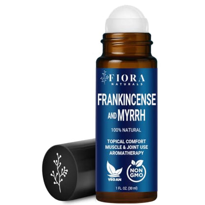 Frankincense and Myrrh Essential Oil Roll-On – 100% Pure Natural and Prediluted Oil Blend, Aromatherapy Massage Oil, Anointing Oil, Frankincense and Myrrh Body Oil for Relaxation & Daily Self-Care - size: 1 Fl Oz (Pack of 1)