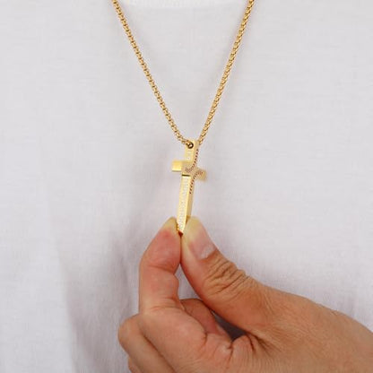 Baseball Bible Verse Cross Necklace for Boys Men, Stainless Steel Cross Pendant Baseball Game Day Christian Religious Jewelry Gifts for Teen Boys Kids - color: Gold, style: PHILIPPIANS 19:26